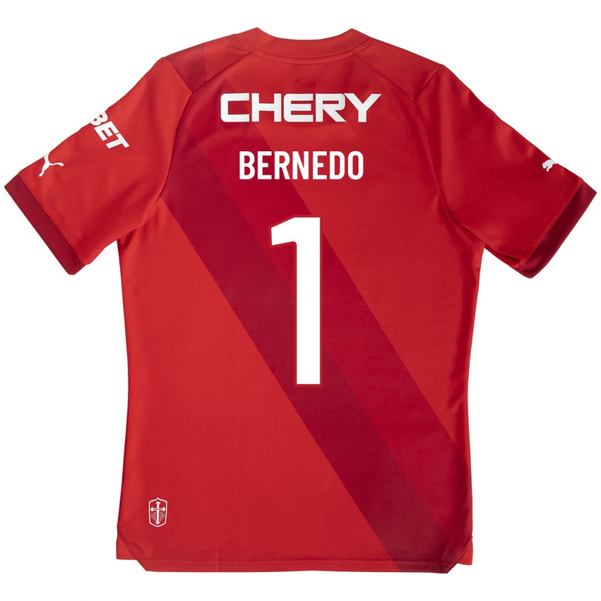 Herren Vicente Bernedo #1 Rot Auswärtstrikot Trikot 2023/24 T-Shirt Österreich