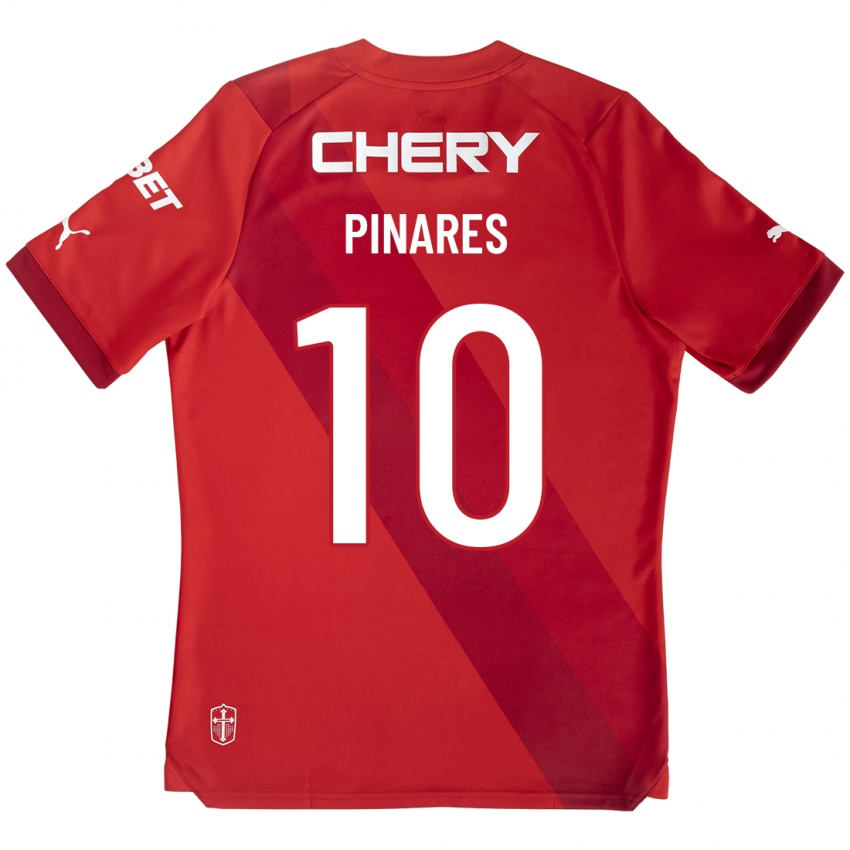 Herren Cesar Pinares #10 Rot Auswärtstrikot Trikot 2023/24 T-Shirt Österreich