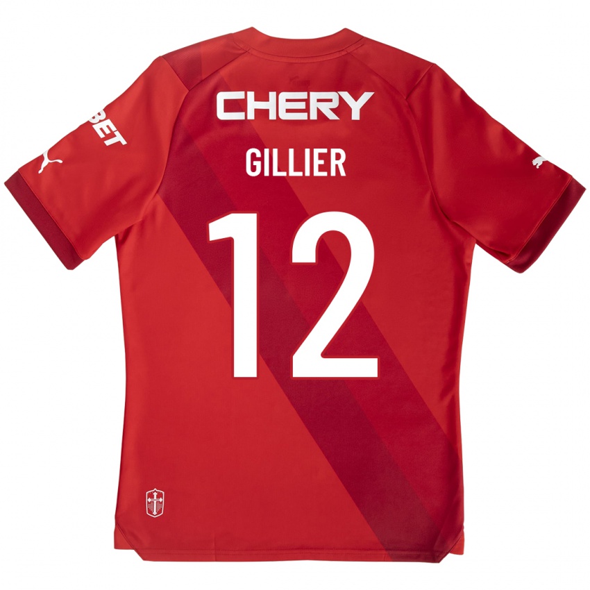 Herren Thomas Gillier #12 Rot Auswärtstrikot Trikot 2023/24 T-Shirt Österreich