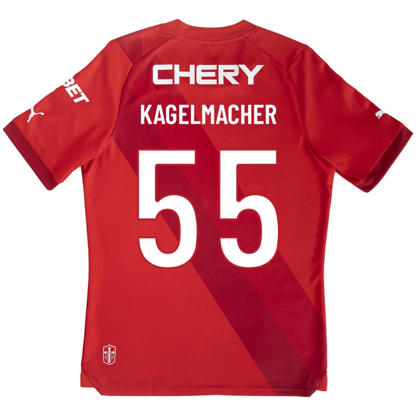 Herren Gary Kagelmacher #55 Rot Auswärtstrikot Trikot 2023/24 T-Shirt Österreich