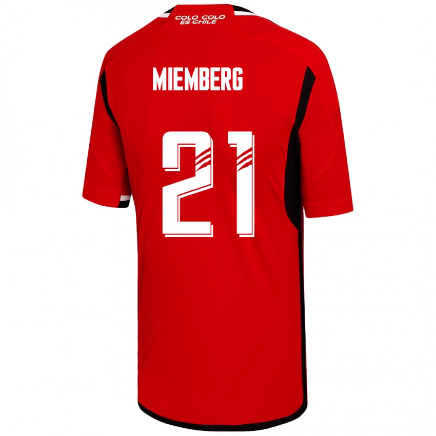 Herren Erick Wiemberg #21 Rot Auswärtstrikot Trikot 2023/24 T-Shirt Österreich