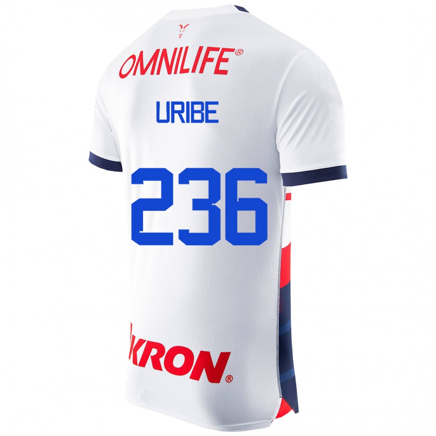 Herren Juan Uribe #236 Weiß Auswärtstrikot Trikot 2023/24 T-Shirt Österreich