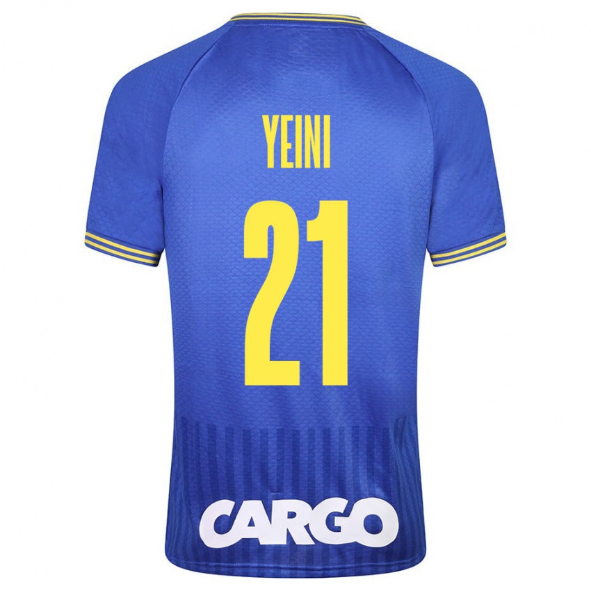 Herren Sheran Yeini #21 Blau Auswärtstrikot Trikot 2023/24 T-Shirt Österreich