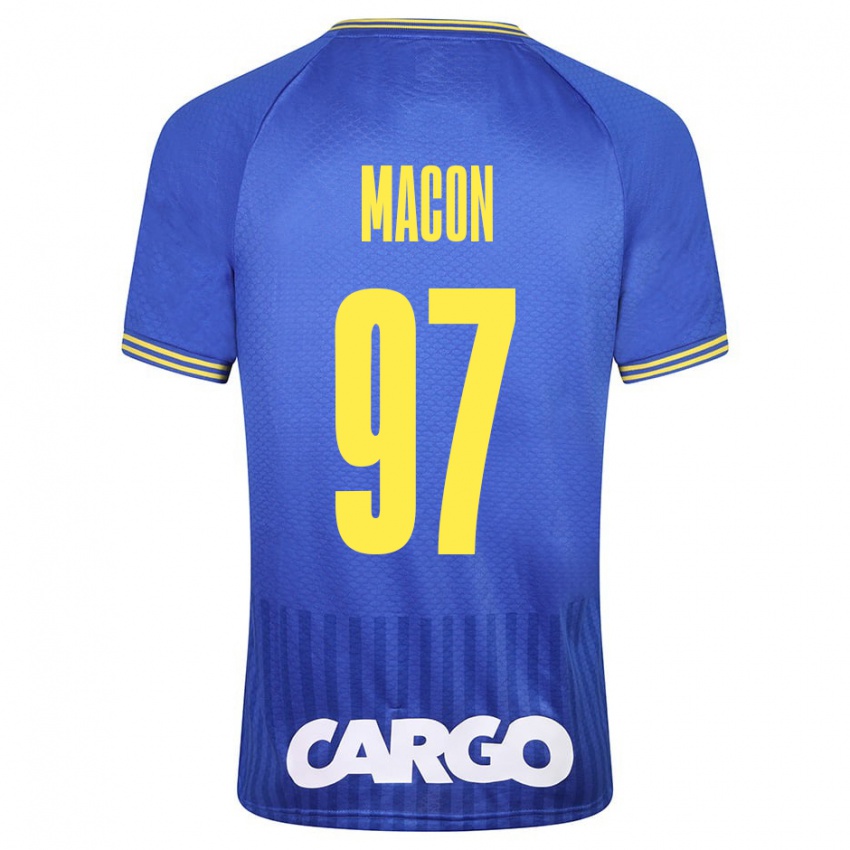 Herren Yvann Maçon #97 Blau Auswärtstrikot Trikot 2023/24 T-Shirt Österreich