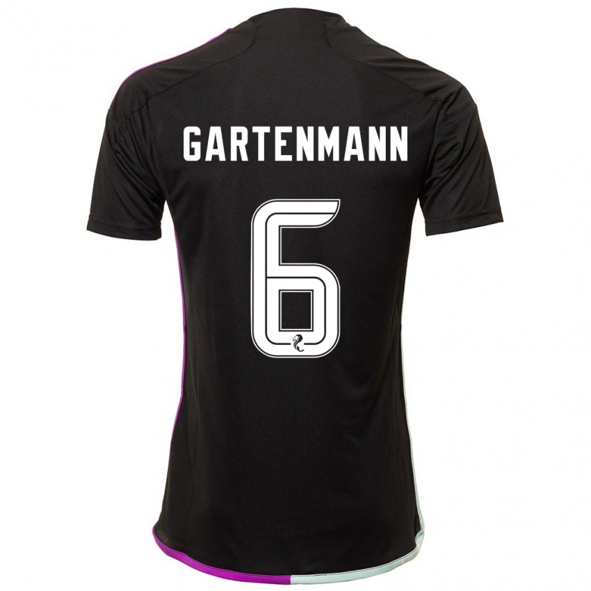 Herren Stefan Gartenmann #6 Schwarz Auswärtstrikot Trikot 2023/24 T-Shirt Österreich