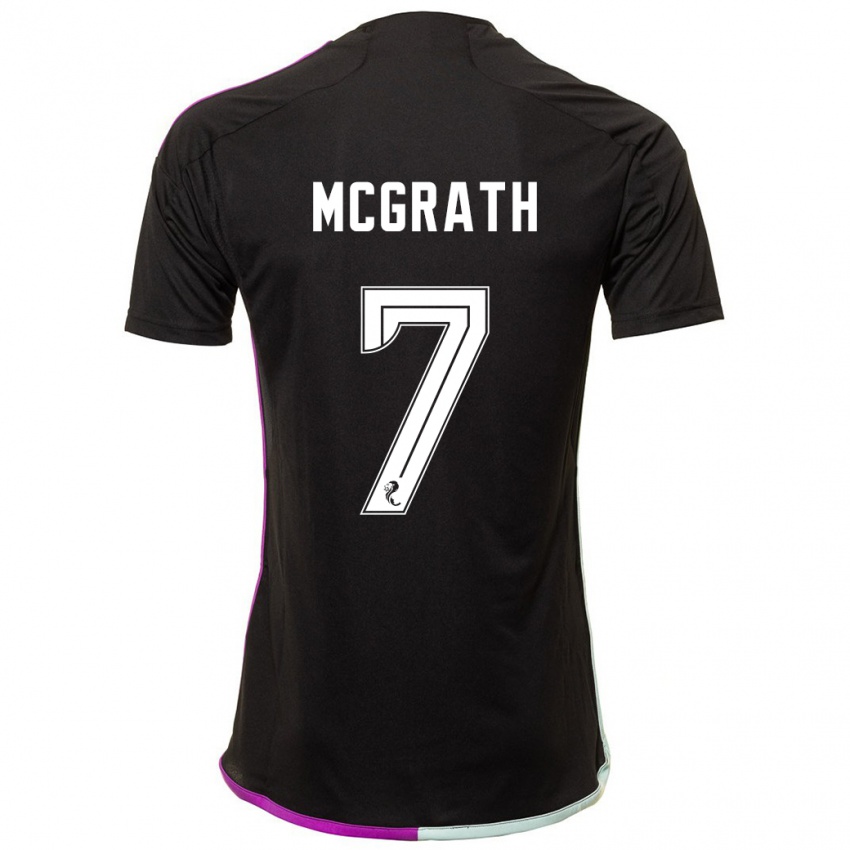 Herren Jamie Mcgrath #7 Schwarz Auswärtstrikot Trikot 2023/24 T-Shirt Österreich