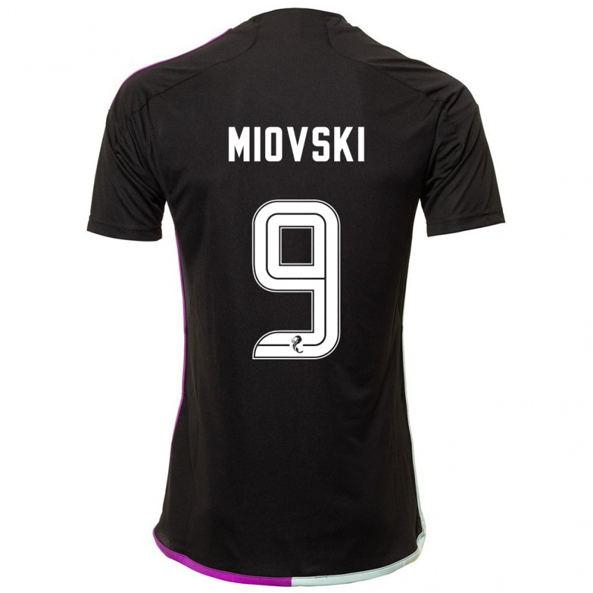 Herren Bojan Miovski #9 Schwarz Auswärtstrikot Trikot 2023/24 T-Shirt Österreich