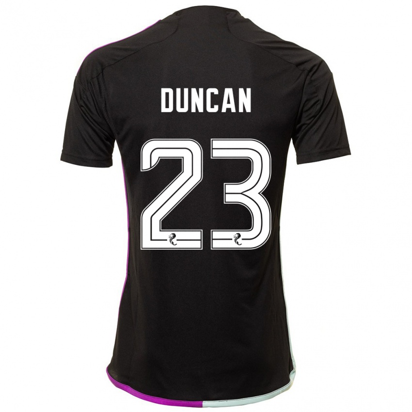 Herren Ryan Duncan #23 Schwarz Auswärtstrikot Trikot 2023/24 T-Shirt Österreich