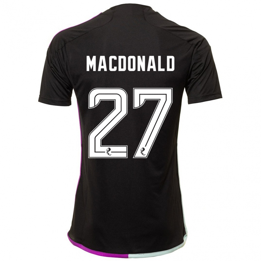 Herren Angus Macdonald #27 Schwarz Auswärtstrikot Trikot 2023/24 T-Shirt Österreich