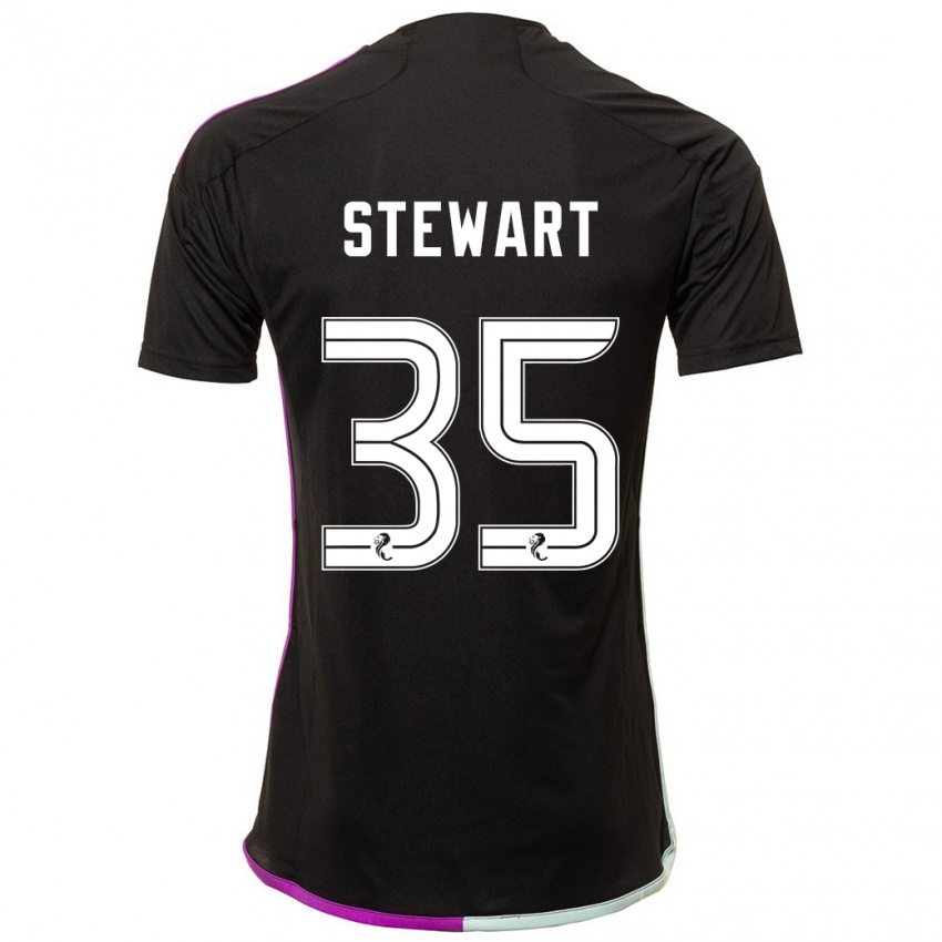 Herren Alfie Stewart #35 Schwarz Auswärtstrikot Trikot 2023/24 T-Shirt Österreich