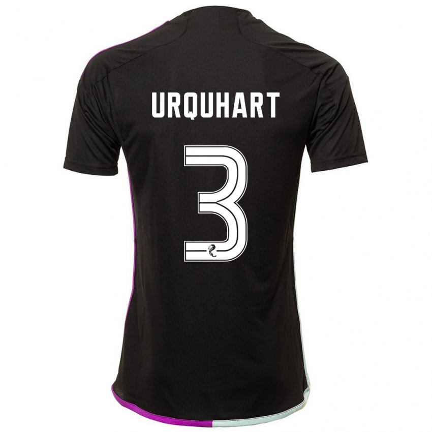 Herren Millie Urquhart #3 Schwarz Auswärtstrikot Trikot 2023/24 T-Shirt Österreich