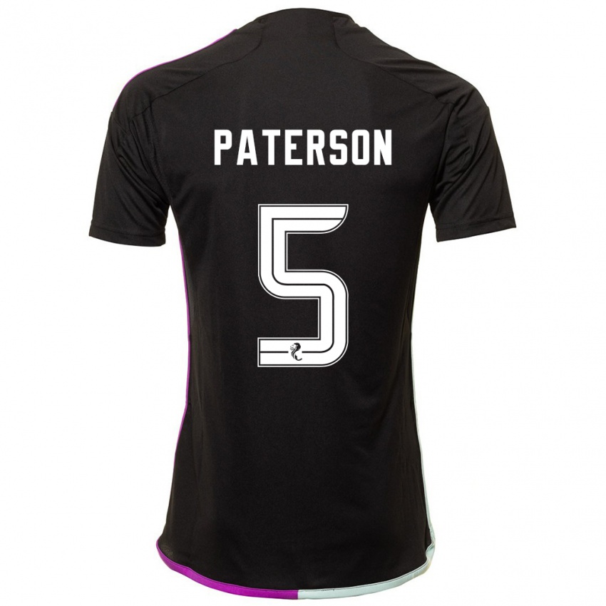 Herren Donna Paterson #5 Schwarz Auswärtstrikot Trikot 2023/24 T-Shirt Österreich