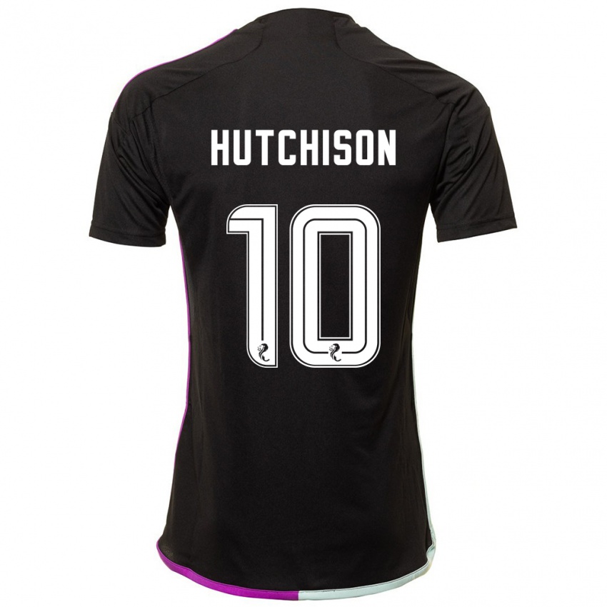 Herren Bayley Hutchison #10 Schwarz Auswärtstrikot Trikot 2023/24 T-Shirt Österreich