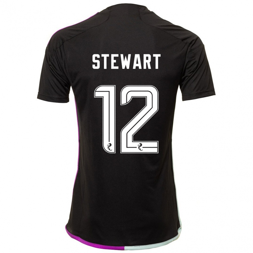 Herren Hannah Stewart #12 Schwarz Auswärtstrikot Trikot 2023/24 T-Shirt Österreich