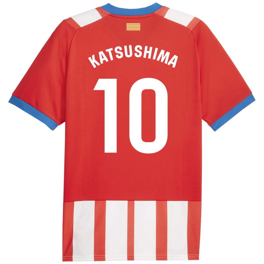 Damen Shinnosuke Katsushima #10 Rot-Weiss Heimtrikot Trikot 2023/24 T-Shirt Österreich