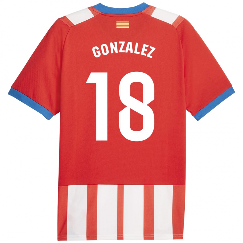 Damen Gerard Gonzalez #18 Rot-Weiss Heimtrikot Trikot 2023/24 T-Shirt Österreich