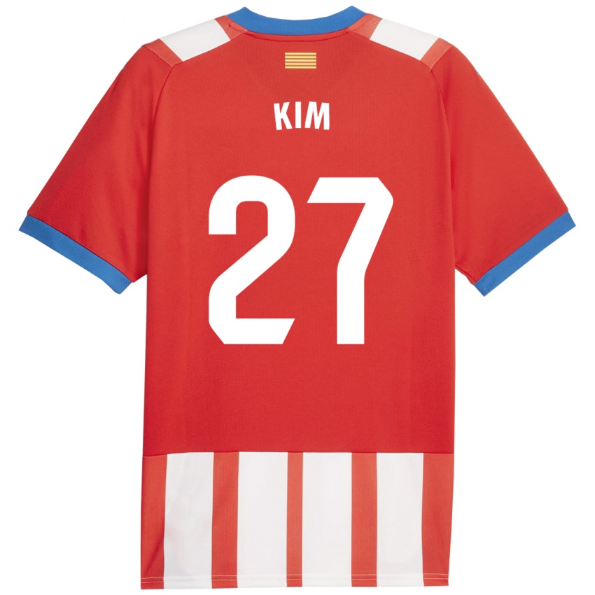 Damen Min-Su Kim #27 Rot-Weiss Heimtrikot Trikot 2023/24 T-Shirt Österreich