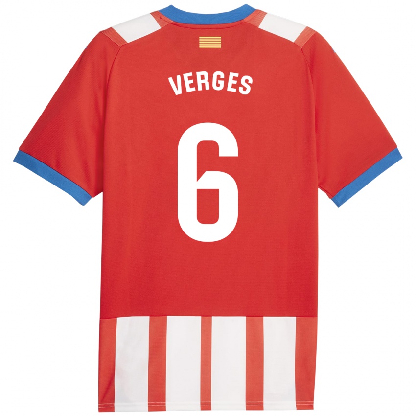 Damen Mar Vergés #6 Rot-Weiss Heimtrikot Trikot 2023/24 T-Shirt Österreich