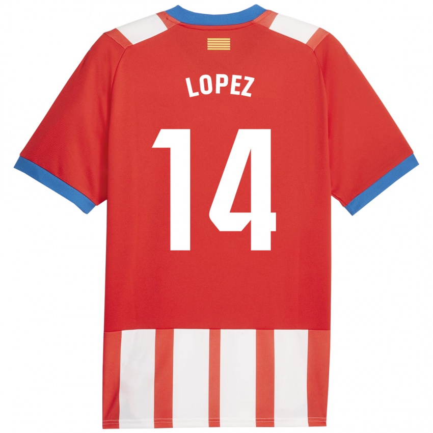 Damen Judith López #14 Rot-Weiss Heimtrikot Trikot 2023/24 T-Shirt Österreich