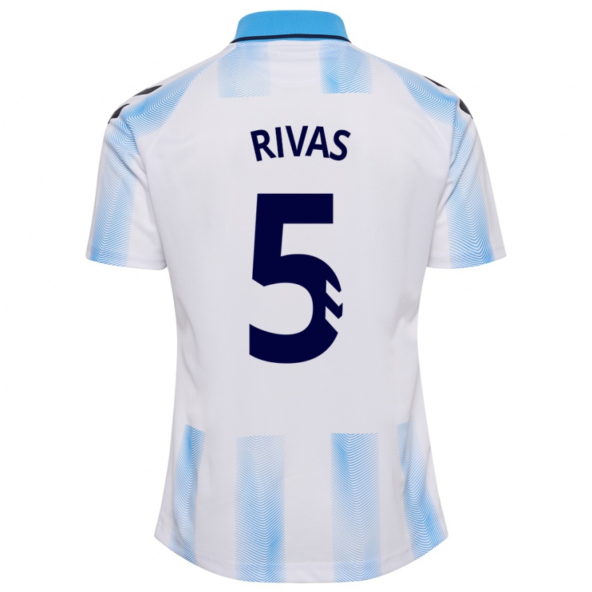 Damen Juande Rivas #5 Weiß Blau Heimtrikot Trikot 2023/24 T-Shirt Österreich