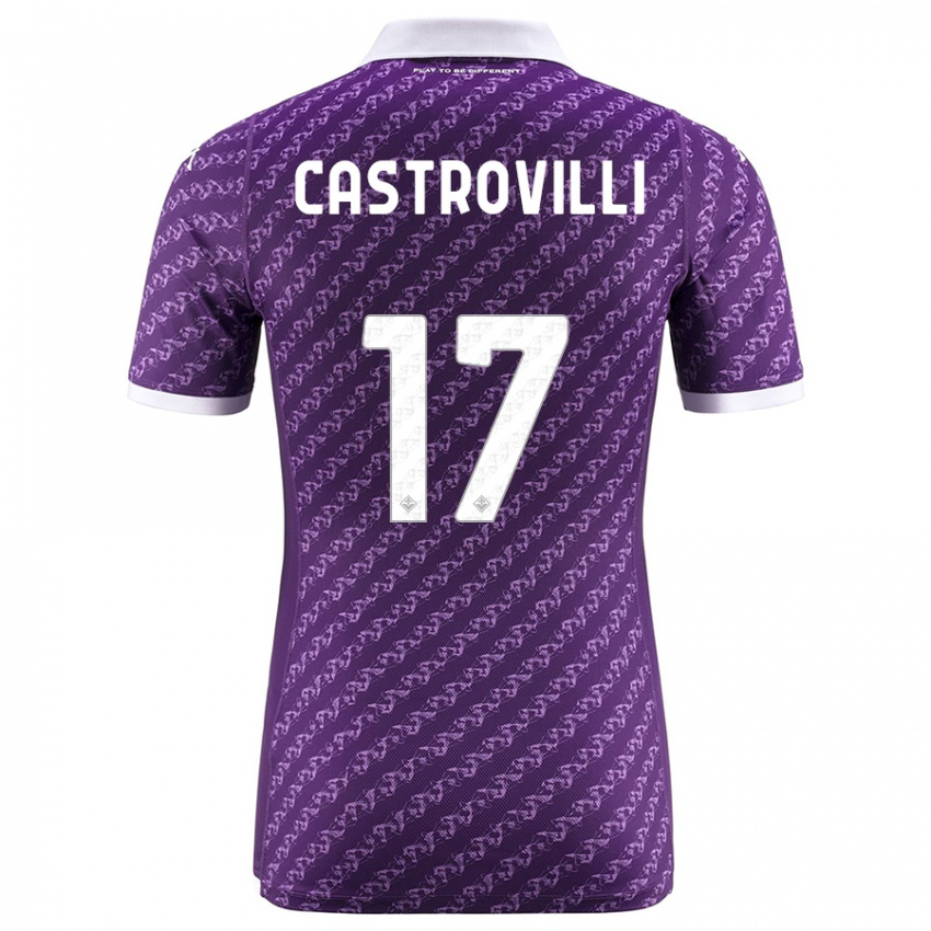 Damen Gaetano Castrovilli #17 Violett Heimtrikot Trikot 2023/24 T-Shirt Österreich