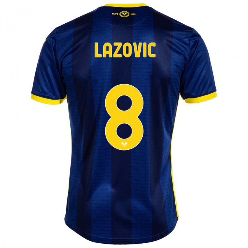 Damen Darko Lazović #8 Marine Heimtrikot Trikot 2023/24 T-Shirt Österreich