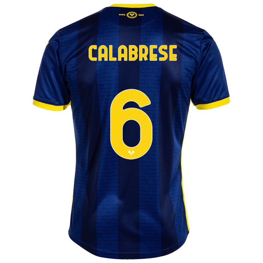 Damen Nicolò Calabrese #6 Marine Heimtrikot Trikot 2023/24 T-Shirt Österreich