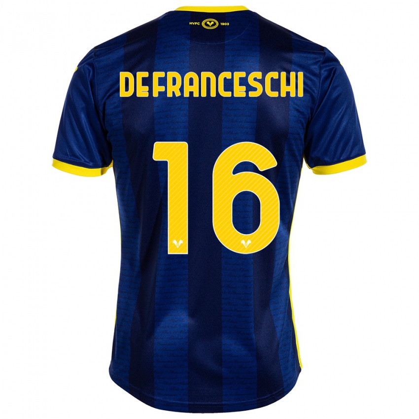 Damen Edoardo De Franceschi #16 Marine Heimtrikot Trikot 2023/24 T-Shirt Österreich