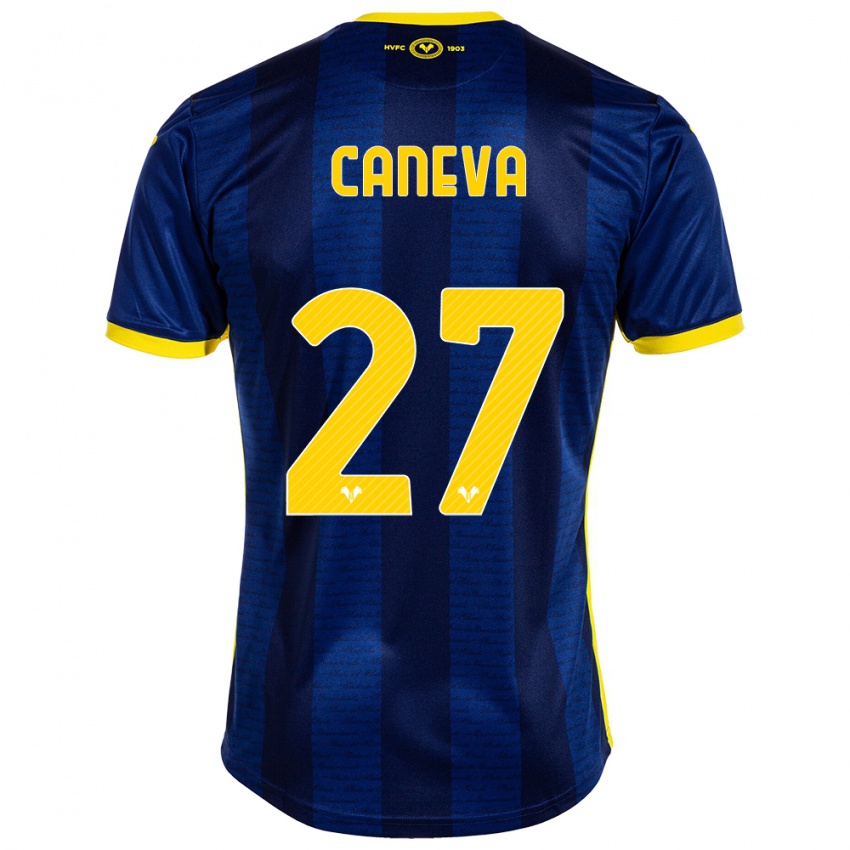 Damen Elia Caneva #27 Marine Heimtrikot Trikot 2023/24 T-Shirt Österreich