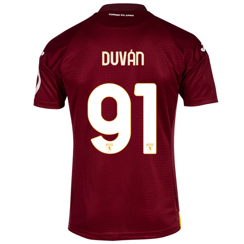 Damen Duvan Zapata #91 Dunkelrot Heimtrikot Trikot 2023/24 T-Shirt Österreich