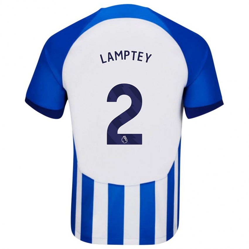 Damen Tariq Lamptey #2 Blau Heimtrikot Trikot 2023/24 T-Shirt Österreich