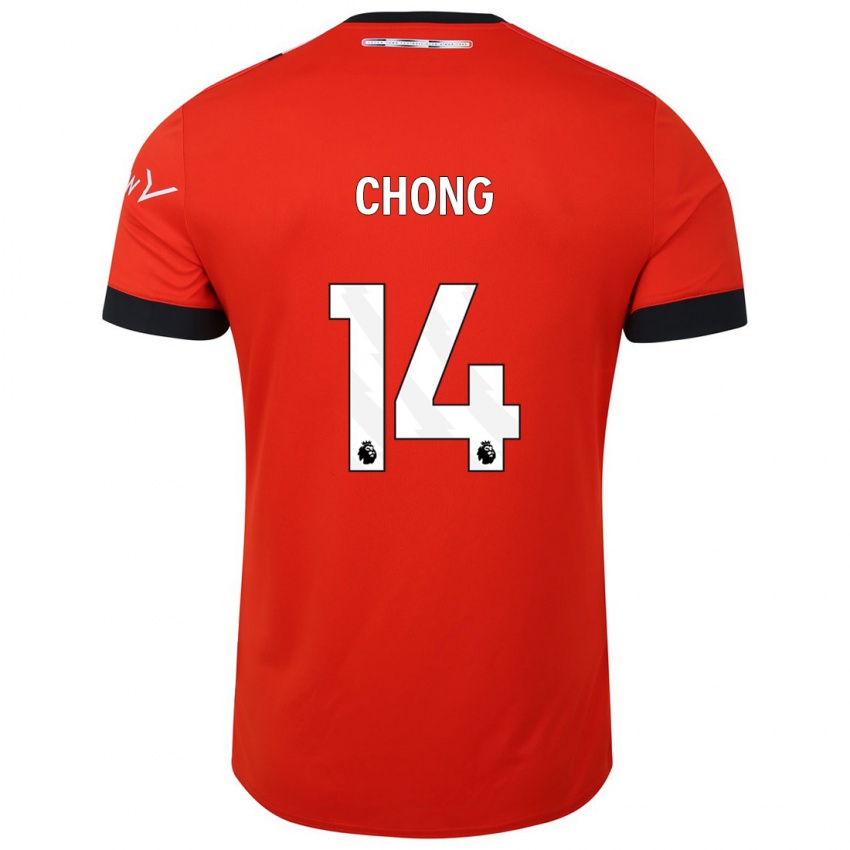 Damen Tahith Chong #14 Rot Heimtrikot Trikot 2023/24 T-Shirt Österreich