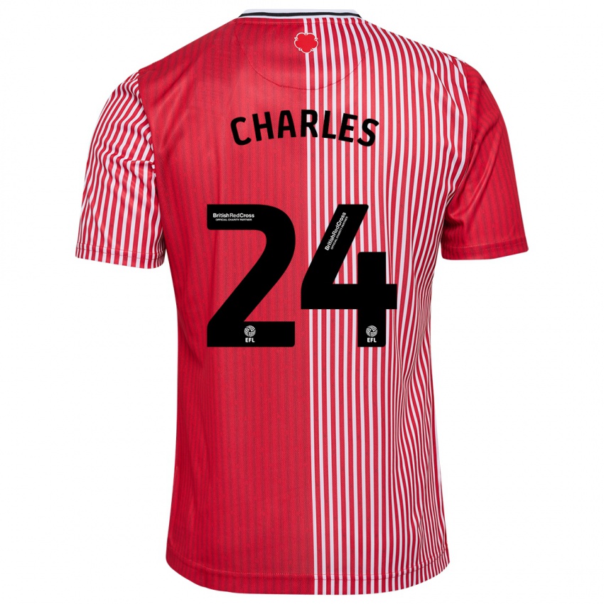 Damen Shea Charles #24 Rot Heimtrikot Trikot 2023/24 T-Shirt Österreich