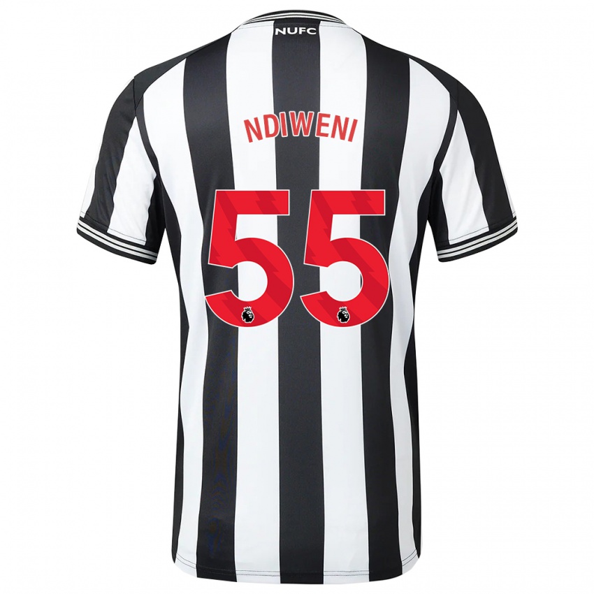 Damen Michael Ndiweni #55 Schwarz-Weiss Heimtrikot Trikot 2023/24 T-Shirt Österreich