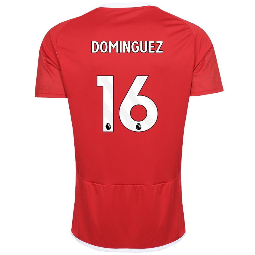 Damen Nicolas Dominguez #16 Rot Heimtrikot Trikot 2023/24 T-Shirt Österreich