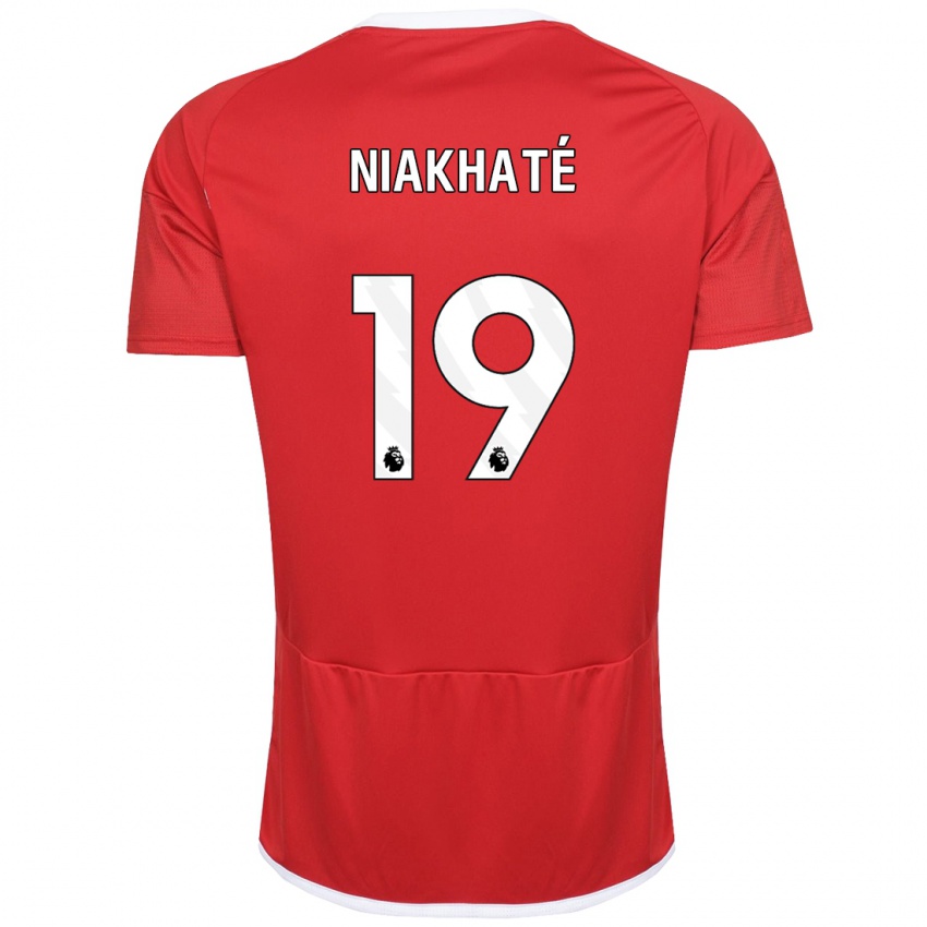 Damen Moussa Niakhaté #19 Rot Heimtrikot Trikot 2023/24 T-Shirt Österreich