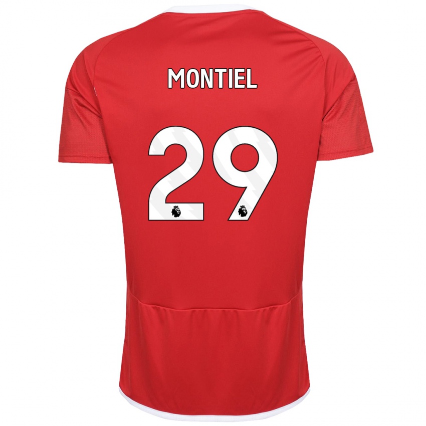 Damen Gonzalo Montiel #29 Rot Heimtrikot Trikot 2023/24 T-Shirt Österreich