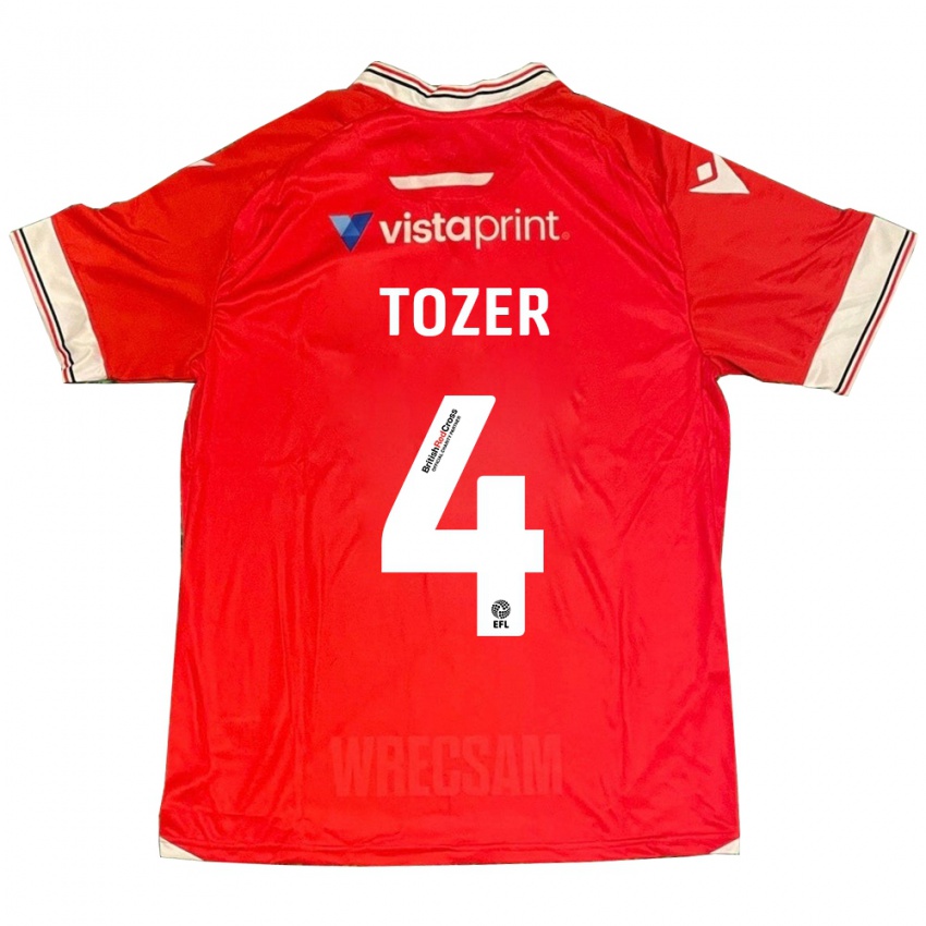 Damen Ben Tozer #4 Rot Heimtrikot Trikot 2023/24 T-Shirt Österreich