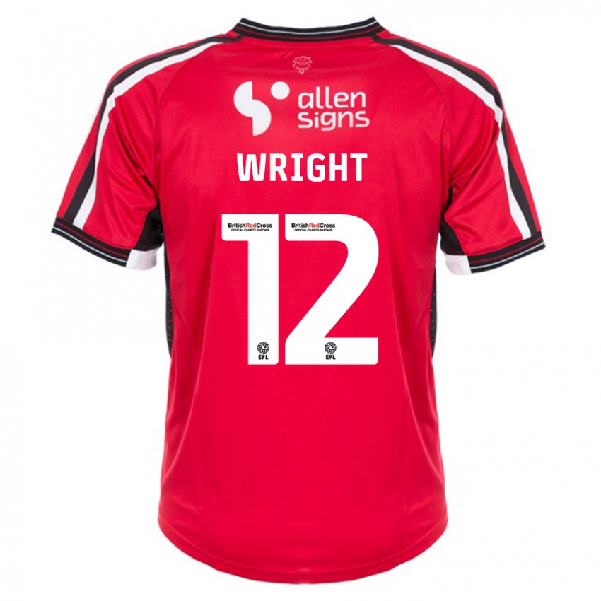 Damen Jordan Wright #12 Rot Heimtrikot Trikot 2023/24 T-Shirt Österreich