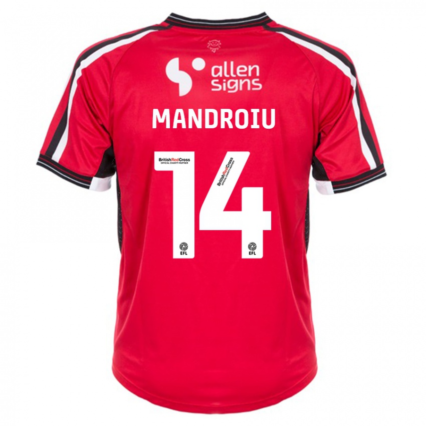 Damen Daniel Mandroiu #14 Rot Heimtrikot Trikot 2023/24 T-Shirt Österreich