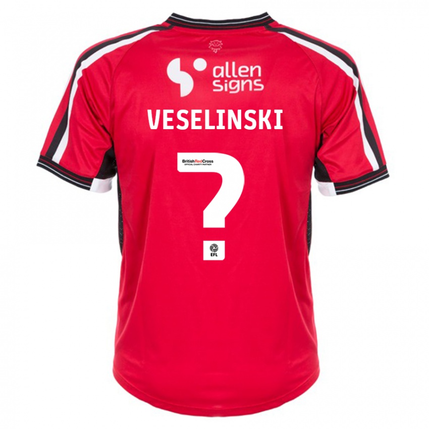 Damen Aleksandar Veselinski #0 Rot Heimtrikot Trikot 2023/24 T-Shirt Österreich