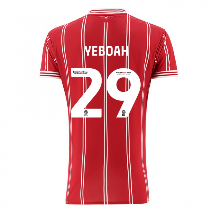 Damen Ephraim Yeboah #29 Rot Heimtrikot Trikot 2023/24 T-Shirt Österreich