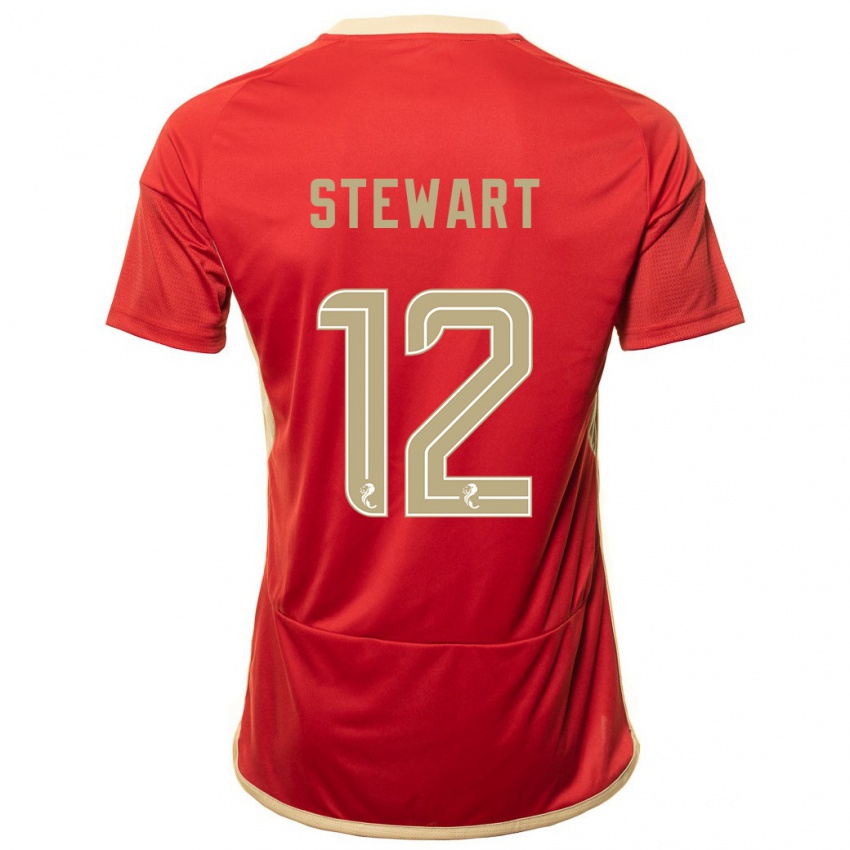 Damen Hannah Stewart #12 Rot Heimtrikot Trikot 2023/24 T-Shirt Österreich