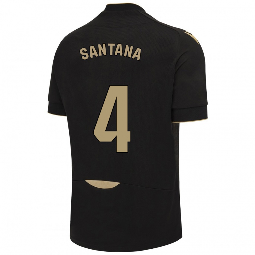 Damen María Del Carmen Santana Vázquez #4 Schwarz Auswärtstrikot Trikot 2023/24 T-Shirt Österreich