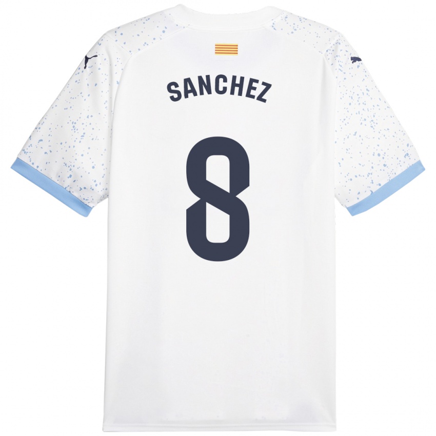 Damen Miguel Ángel Sánchez #8 Weiß Auswärtstrikot Trikot 2023/24 T-Shirt Österreich