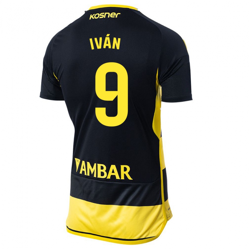 Damen Iván Azón #9 Schwarz Gelb Auswärtstrikot Trikot 2023/24 T-Shirt Österreich