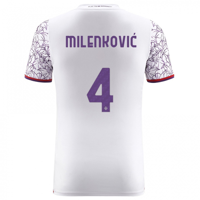 Damen Nikola Milenkovic #4 Weiß Auswärtstrikot Trikot 2023/24 T-Shirt Österreich