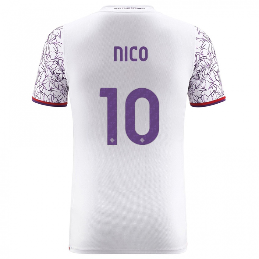 Damen Nicolas Gonzalez #10 Weiß Auswärtstrikot Trikot 2023/24 T-Shirt Österreich