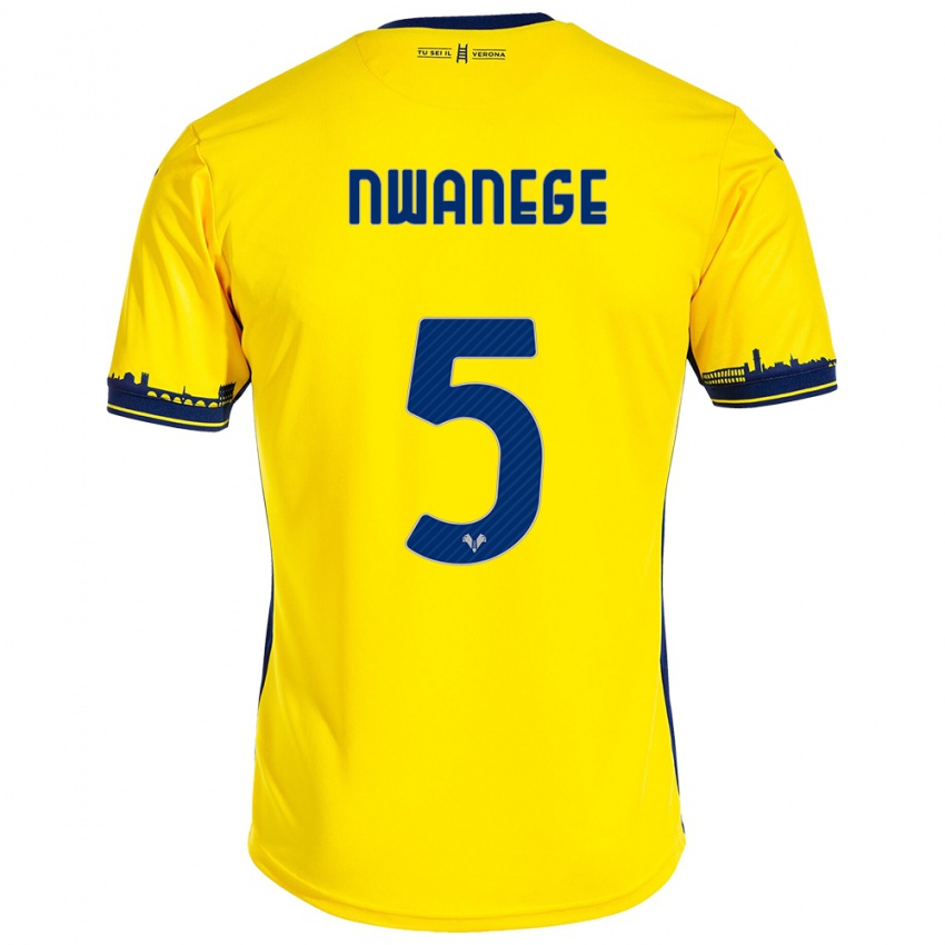 Damen Karlson Nwanege #5 Gelb Auswärtstrikot Trikot 2023/24 T-Shirt Österreich