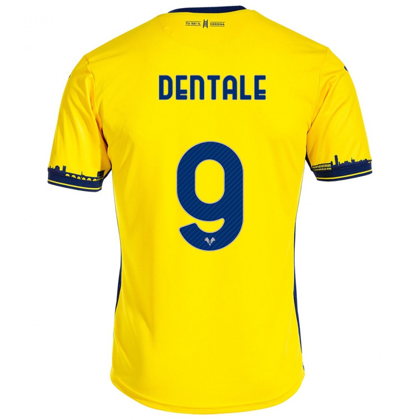 Damen Alessandro Dentale #9 Gelb Auswärtstrikot Trikot 2023/24 T-Shirt Österreich